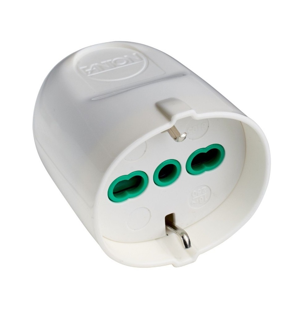 Presa Schuko 2P+T 16A Trivalente smontabile bianco FME 81050