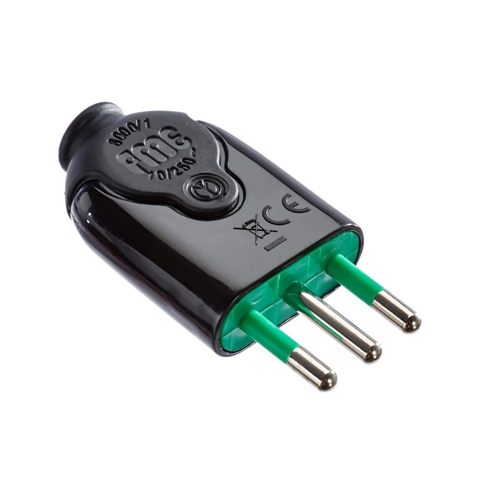 Spina 10A attacco piccolo smontabile Serie Bico nera Fanton 80011