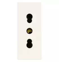 Presa Bivalente con alveoli protetti serie Vimar Linea Bianca 30203.B