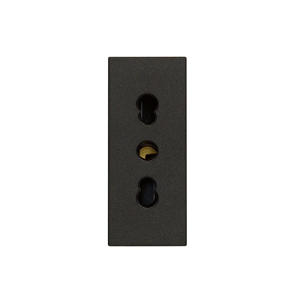 Presa Bivalente con alveoli protetti serie Vimar Linea Nera 30203.G
