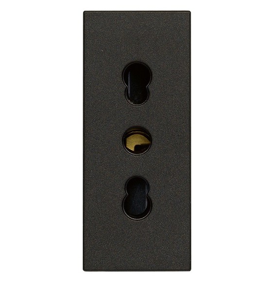Presa Bivalente con alveoli protetti serie Vimar Linea Nera 30203.G