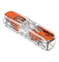 Morsetto di giunzione in linea con leve 4 mm²  Wago 221-2411