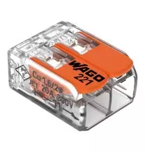 Morsetto di giunzione a leva Max 4 mm per 2 fili Wago 221-412