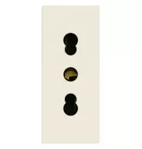 Presa Bivalente con alveoli protetti serie Vimar Linea Canapa 30203.C