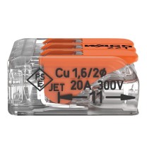 Morsetto di giunzione a leva Max 4 mm per 3 fili Wago 221-413 lato