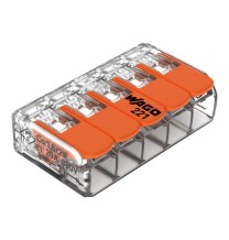 Morsetto di giunzione a leva Max 4 mm per 5 fili Wago 221-415
