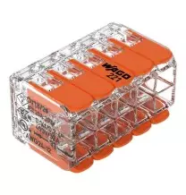 Morsetto di giunzione a leva Max 4 mm per 10 fili Wago 221-420