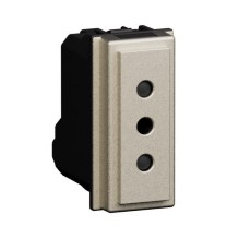 Presa elettrica Living Now 10 A attacco piccolo colore Champagne Bticino KC4113