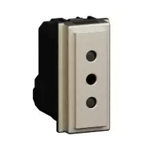 Presa elettrica Living Now 10 A attacco piccolo colore Champagne Bticino KC4113