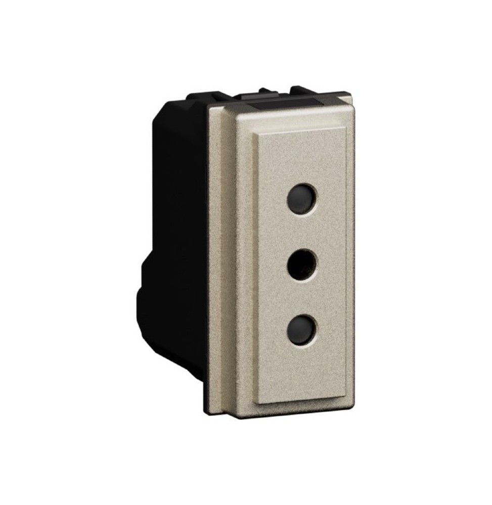 Presa elettrica Living Now 10 A attacco piccolo colore Champagne Bticino KC4113