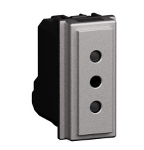 Presa elettrica Living Now 10 A attacco piccolo colore Steel Bticino KS4113