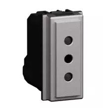 Presa elettrica Living Now 10 A attacco piccolo colore Steel Bticino KS4113