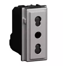 Presa elettrica Living Now Bipasso 16 A colore Steel Bticino KS4180