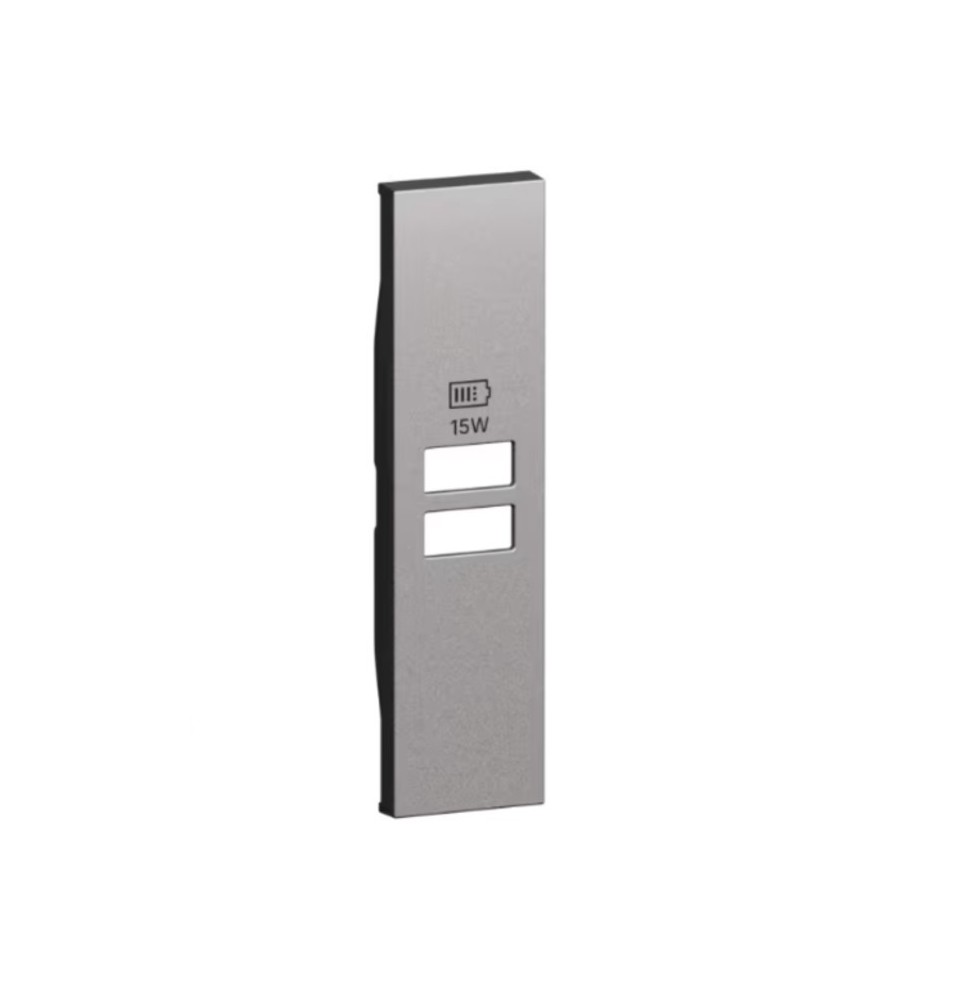 Cover Bticino Living Now Steel per prese con due ingressi USB KS13C