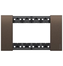 Placca Bticino Living Now Bronze quattro posti in Zama KA4804KB