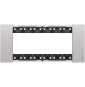 Placca Bticino Living Now Steel sei posti in Zama KA4806KS