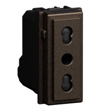 Presa elettrica Living Now Bipasso 16 A colore Bronze Bticino KB4180