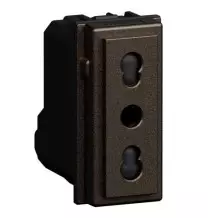 Presa elettrica Living Now Bipasso 16 A colore Bronze Bticino KB4180