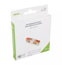 Morsetto di giunzione in linea con leve 4 mm²  Confezioe da 12 Wago 221-2411