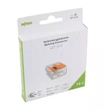 Morsetto di giunzione a leva Max 4 mm per 2 fili cf 16 Pezzi Wago 221-412995-016