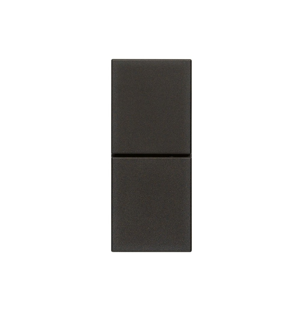 Doppio pulsante non illuminabile 10A Vimar Linea Nera 30066.G