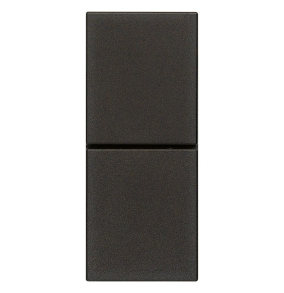 Doppio pulsante non illuminabile 10A Vimar Linea Nera 30066.G