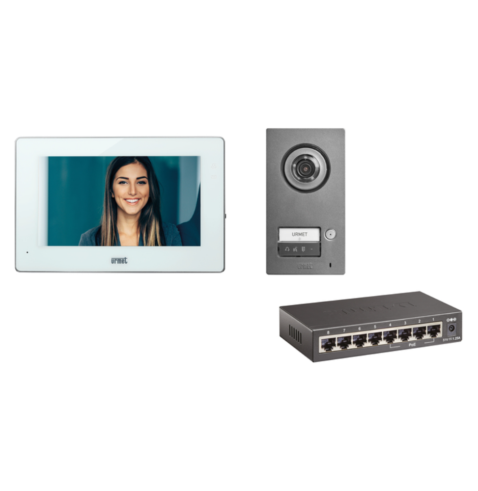 Kit Monofamiliare Video IP con Pulsantiera Mikra2 Urmet 1060/634