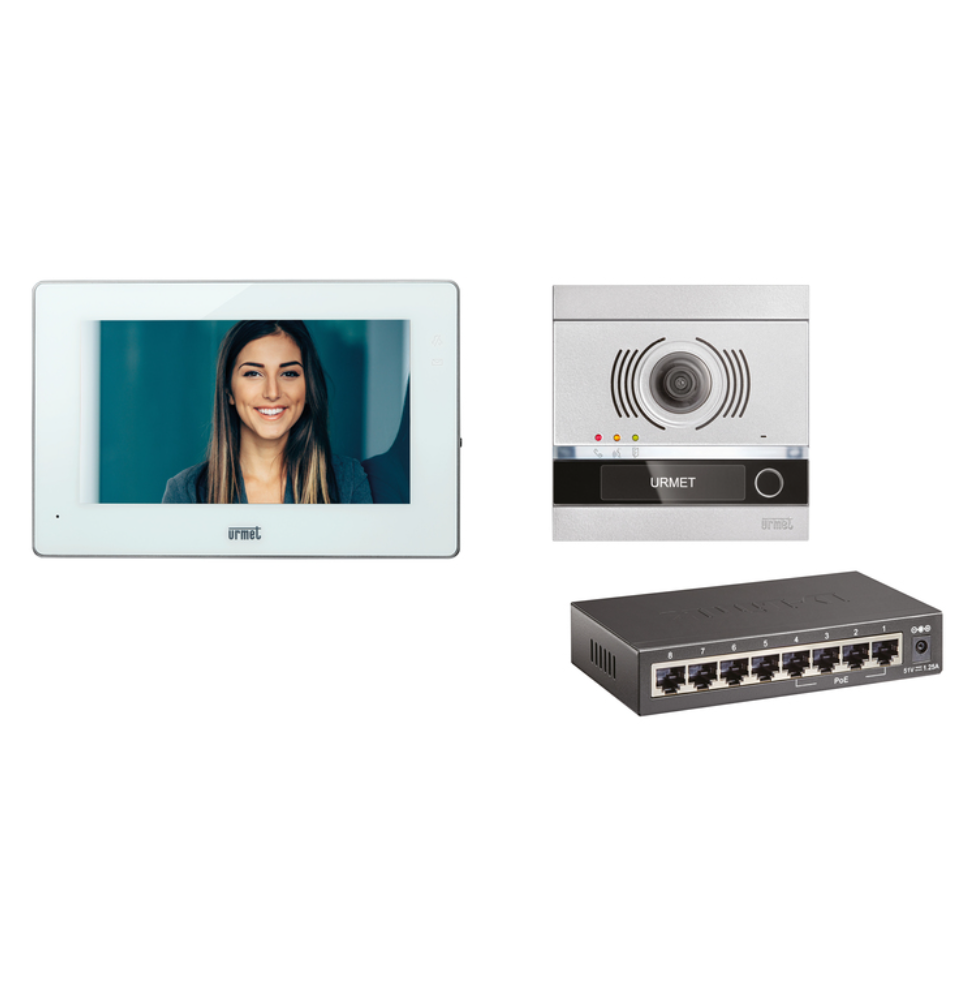 Kit Monofamiliare Video IP con Pulsantiera Alpha Urmet 1060/644
