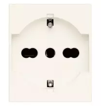 Presa Trivalente Schuko Bipasso 16A serie Vimar Linea Bianca 30210.B