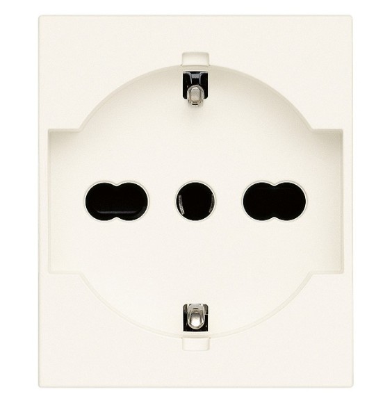 Presa Trivalente Schuko Bipasso 16A serie Vimar Linea Bianca 30210.B