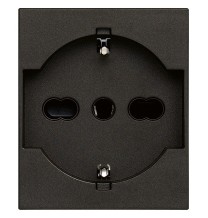 Presa Trivalente Schuko Bipasso 16A Vimar Linea Nera 30210.G