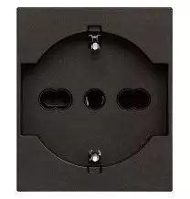 Presa Trivalente Schuko Bipasso 16A Vimar Linea Nera 30210.G