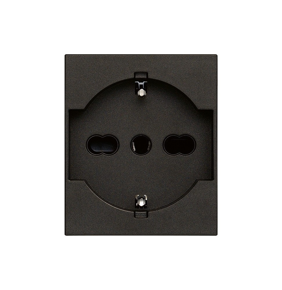 Presa Trivalente Schuko Bipasso 16A Vimar Linea Nera 30210.G