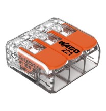 Morsetto di giunzione a leva Max 6 mm per 3 fili Wago 221-613
