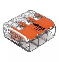 Morsetto di giunzione a leva Max 6 mm per 3 fili Wago 221-613