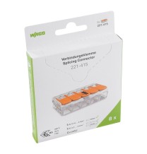 Morsetto di giunzione a leva Max 4 mm per 5 fili cf 8 pezzi Wago 221-415/995-008