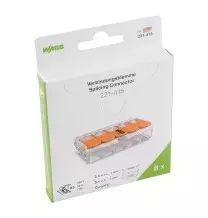 Morsetto di giunzione a leva Max 4 mm per 5 fili cf 8 pezzi Wago 221-415/995-008