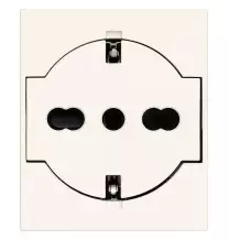 Presa Trivalente Schuko Bipasso Flat 16A Vimar Linea Bianca 30211.B