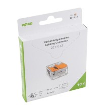 Morsetto di giunzione a leva Max 6 mm per 2 fili cf 10 pezzi Wago 221-612995-010
