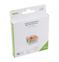 Morsetto di giunzione a leva Max 6 mm per 2 fili cf 10 pezzi Wago 221-612995-010