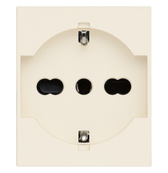 Presa Trivalente Schuko Bipasso 16A Vimar Linea Canapa 30210.C