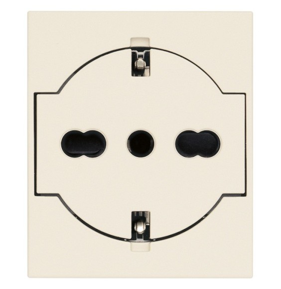 Presa Trivalente Schuko Bipasso Flat 16A Vimar Linea Canapa 30211.C
