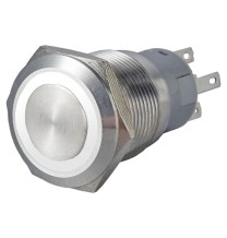 Pulsante antivandalo 1NA+1NC 22MM luminoso bianco 24V IP65