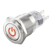 Interruttore antivandalo 1NA+1NC 19MM luminoso 12V rosso IP65 0 - I
