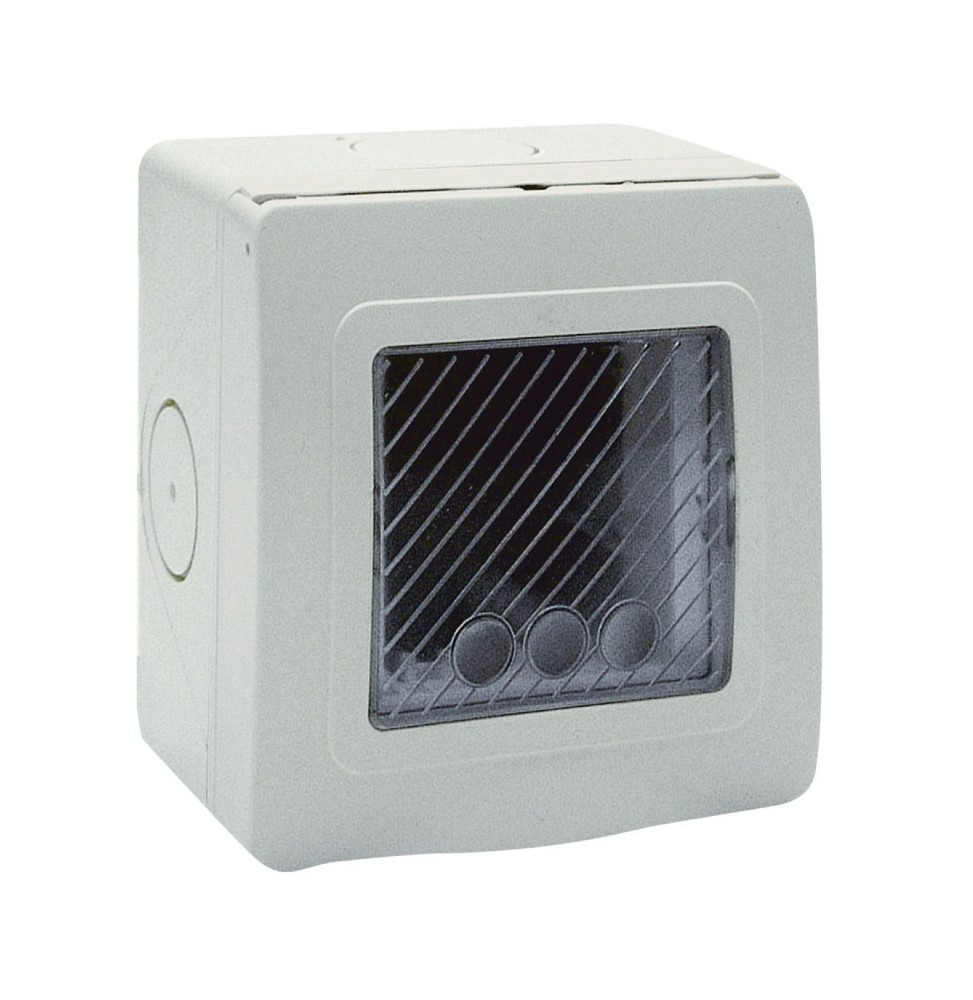 Contenitore IP55 grigio  con membrana di protezione  Sistema 44 2 Posti AVE 44ST02