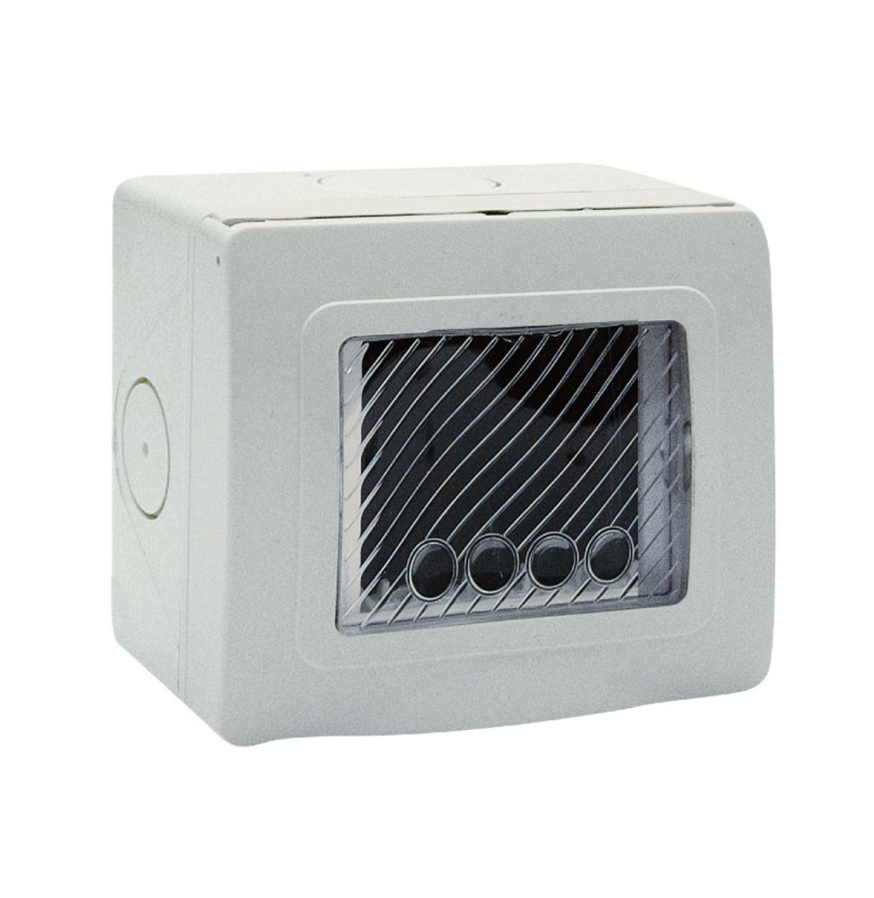 Contenitore IP55 grigio  con membrana di protezione  Sistema 44 3 Posti AVE 44ST03