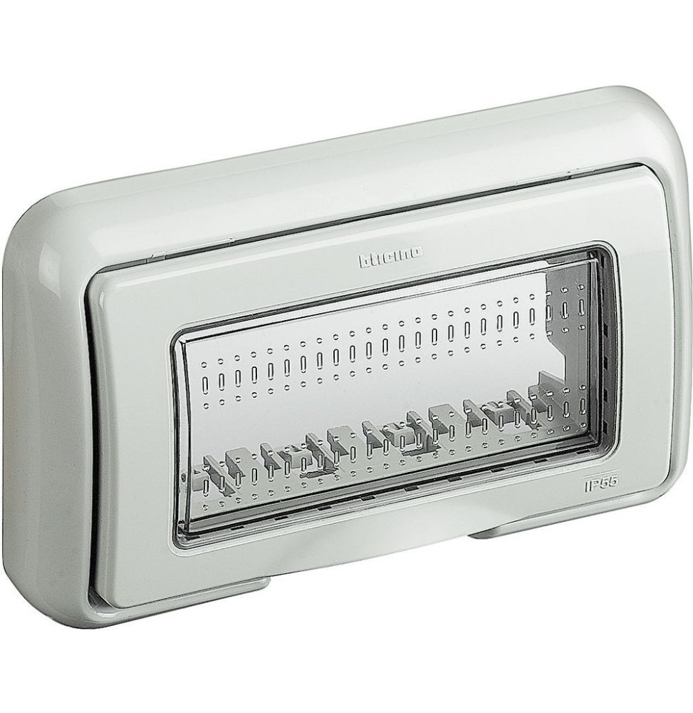 Placca Stagna IP55 per Matix montaggio su scatola incasso 4 Moduli Bticino 25604