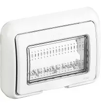 Placca Stagna IP55 Bianca Matix monta su scatola incasso 3 Moduli Bticino 25603B