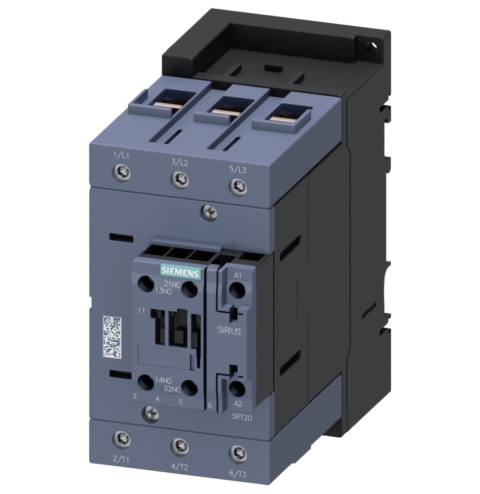 Contattore 3 poli 80A bobina 24Vac 1NA+1NC Dimensione S3 Siemens 3RT20451AB00
