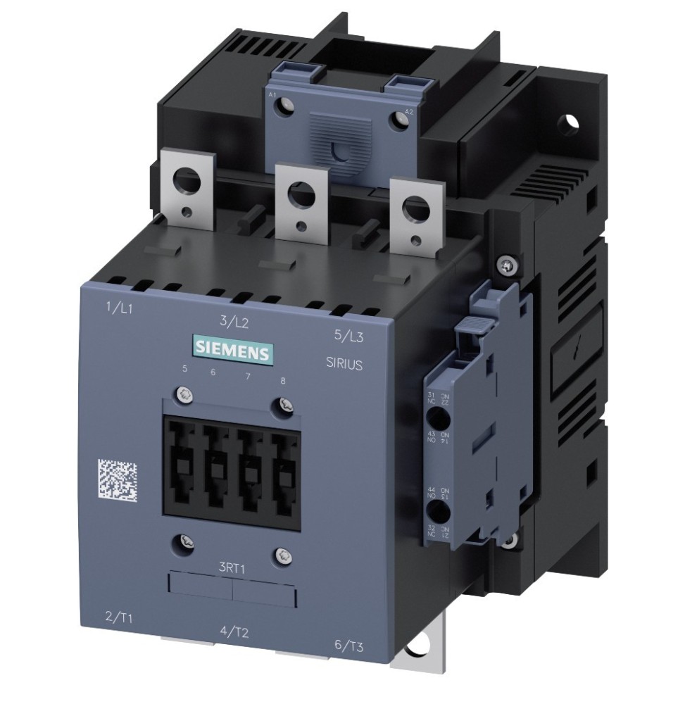 Contattore 3 poli 150A bobina 230VACDC 2NA+2NC Dimensione S6 Siemens 3RT10556AP36